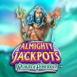 Almighty Jackpots – Realm of Poseidon slot logo by Novomatic at BetBoom Casino