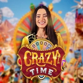 Crazy Time online game logo by Evolution on betboom.ca