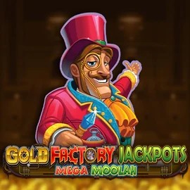 Gold Factory Jackpots Mega Moolah casino game by Aurum Signature Studios – featured logo at BetBoom Casino